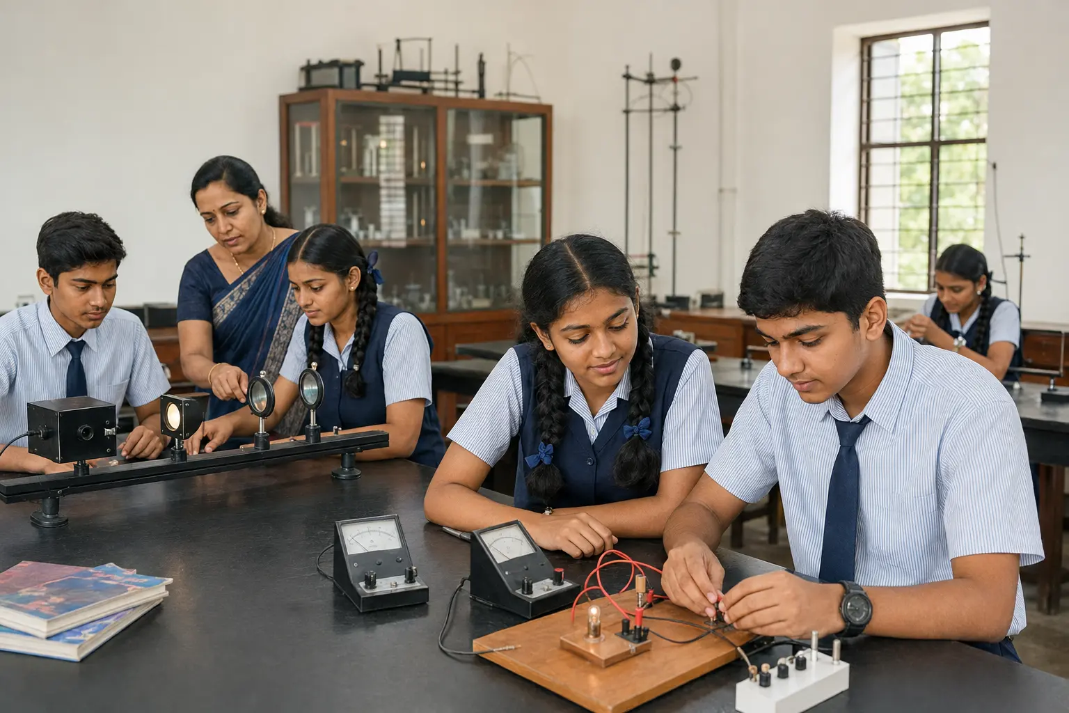 Temporary representative Indian school physics laboratory