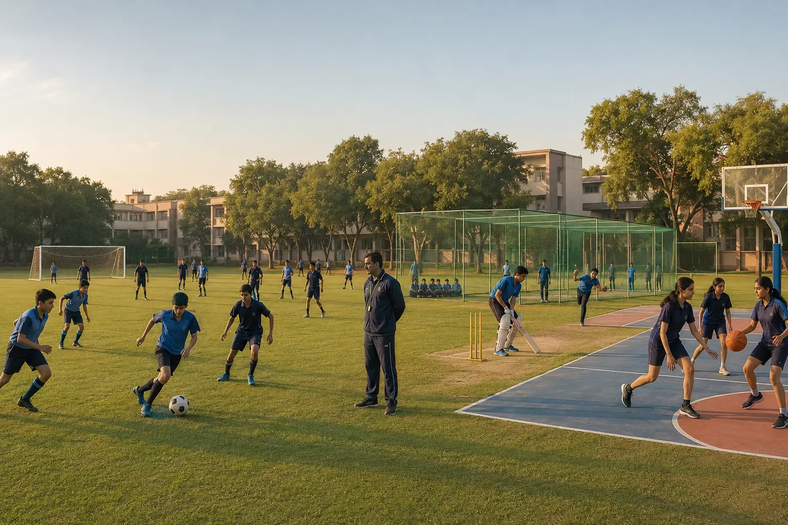 Temporary representative image of Indian students participating in school sports